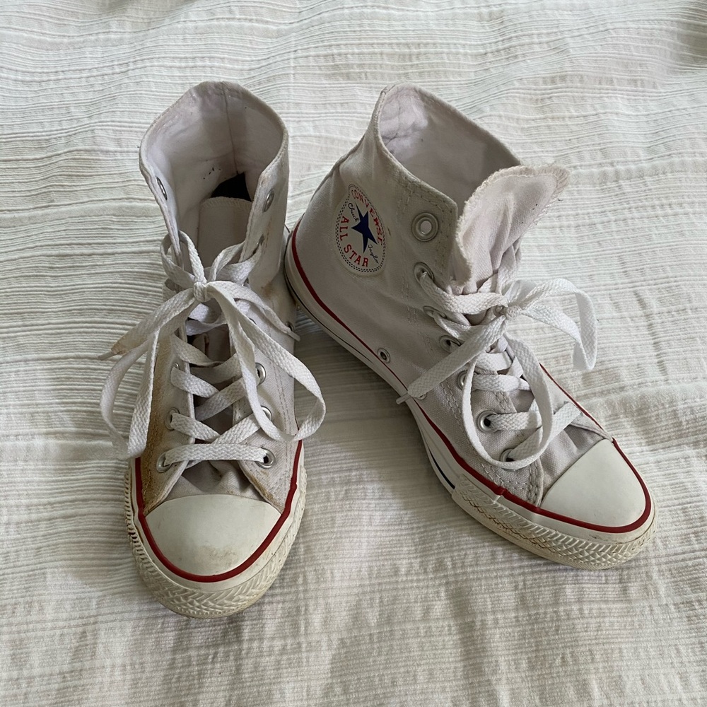 White High Top Converse 7